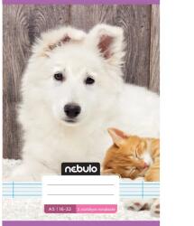 Nebulo Nebulo: Caiet liniat capsat pentru clasa a 2-a, format A5, 16-32, model drăguț - animale de companie prietenoase (VO2-CM-A5-12345816)