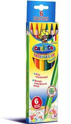 CARIOCA Set creioane colorate triunghiulare Jumbo cu ascuţitor 6 buc. - Carioca (42395)