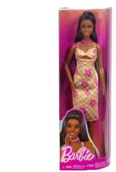 Mattel Barbie: Fashionista păpușă stilată în rochie cu carouri și flori - Mattel (FBR37/HYT91) Papusa Barbie