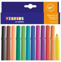 Playbox Set de markere PlayBox, 12 bucăți, 1, 5 mm (2470500)