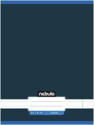 Nebulo Nebulo: Caiet liniat, capsat, culoare albastru grafit, 81-32, format A4 (VO-MGM-2-A4-12348831)