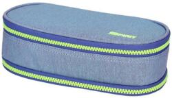 Spirit Spirit: Jeans albastru penar oval mai multe nivele 23x10cm (407183) Penar