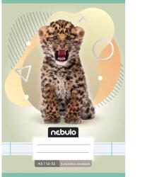 Nebulo Nebulo: Caiet liniat pentru clasa a 3-a, capsat, format A5, 12-32, cu animale - leopard (VO3-AM-A5-12346837)