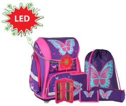 Spirit Spirit: Butterfly 3D model cu LED rucsac, ghiozdan 5 bucăți set (408588) Penar