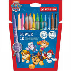 STABILO Stabilo: Set de carioci Power cu vârf gros, Patrula Cățelușilor, 12 bucăți (280/12-05)