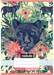 Nebulo Nebulo: Caiet cu pătrățele capsat, cu model de panteră neagră, 27-32 A/5 (NR-CM-A5-12346493)