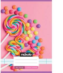 Nebulo Nebulo: Caiet liniat capsat pentru clasa 1, format A5, 14-32, model drăguț - cu bomboane (VO1-CM-A5-12345731)