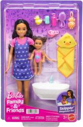 Mattel Barbie: set de joacă pentru bonă, cu păpușă în rochie cu inimioare - Mattel (JKC16/JJB43) Papusa Barbie