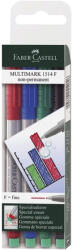 Faber-Castell Faber-Castell: Set de 4 markere Multimark pentru folie F (151404)