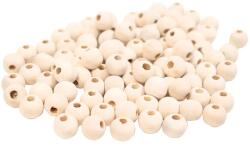 Playbox PlayBox: Mărgele din lemn natural, dimensiune de 10 mm, pachet de 100 de bucăți (2470195)