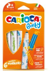CARIOCA Carioca: Set de 6 carioci colorate pentru bebeluși, lavabile (42813)
