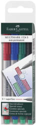 Faber-Castell Faber-Castell: Set de markere pentru folii Multimark S - 4 buc (152404)