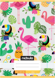 Nebulo Nebulo: Caiet simplu format A5, 20-32 file, copertă cu model de tucan imprimat, capsat (SI-CM-A5-22346131)