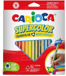 CARIOCA Set de 18 creioane colorate maxi în formă de triunghi Supercolor - Carioca (44804)