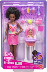 Mattel Păpușă Barbie în ținută roz, set de joacă pentru babysitter - Mattel (JKC16/JJB45) Papusa Barbie