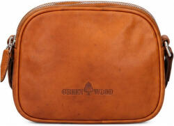 Greenwood Vigi női bőr crossbody táska - konyak