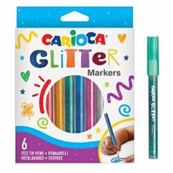 CARIOCA Glitter marker 6 bucăți set - Carioca (42190C)