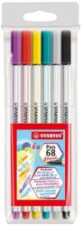 STABILO Stabilo: Set de markere cu pensulă Pen 68, 6 bucăți (568/06-11)