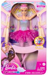 Mattel Barbie®: Balerina curcubeu strălucitoare cu păr blond și lumini - Mattel (HLC25) Papusa Barbie