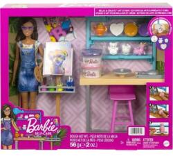 Mattel Barbie: Studio de reîncărcare set de joacă cu păpușă - Mattel (HCM85) Papusa Barbie