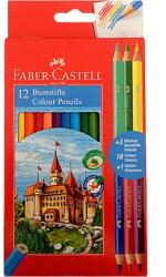 Faber-Castell Faber-Castell: Creion colorat 12buc + 3buc Bicolor (110312)