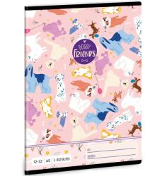 Ars Una Ars Una: Doggy Friends - caiet cu câini, cu liniatură pentru clasa a III-a, 32 de file, A/5 (53602688)