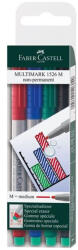 Faber-Castell Faber-Castell: Set de markere Multimark pentru folii M - 4 buc (152604)