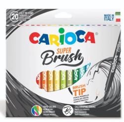 CARIOCA Set marker cu vârf de pensulă 20 bucăți - Carioca (42968)