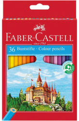Faber-Castell Faber-Castell: Set de creioane colorate cu castel, 36 bucăți (120136)