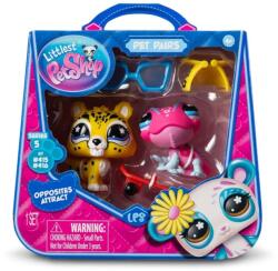 MGA Entertainment Littlest Pet Shop: Pachet de figurine cu două animale de companie S5 - Cameleon și Jaguar (LPS01040/01042) Figurina