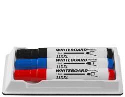 ICO ICO: WhiteBoard burete magnetic pentru ștergerea tablei + 3 markere pentru tablă 11XXL (9570165003-571698)