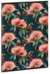 Ars Una Ars Una: Caiet cu pătrățele, capsat, Flowery Green extra, A4 (53124197)