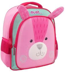 Luna Must: Rucsac pentru grădiniță cu model 3D cu iepurași, 27x10x31cm (000579938)