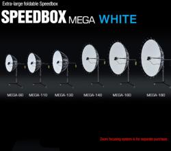 SMDV Softbox SMDV Speedbox Mega 130 Deep parabolic 133cm, interior alb, Bowens
