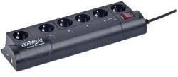 Gembird Prelungitor inteligent GEMBIRD EG-PMS2 6 prize Schuko Negru (EG-PMS2)