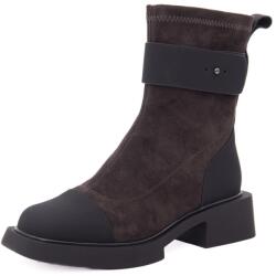 KARISMA Botine dama din piele mix, KARISMA 1WC90008A 02-7, maro