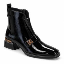 Epica Botine dama din piele naturala lacuita, Epica 322B901-A25-ZP170B 01-L, negru