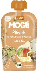 Mogli Piure din mere, piersici, banane si ovaz pentru copii +1 an bio 100g