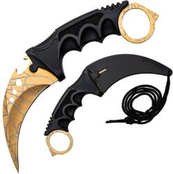 HARAHU Cuțit outdoor Karambit YK-42137 - Auriu KP42137
