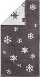 Cawö Prosop de mâini Winter Schneekristalle 30 x 50 cm, gri închis-platinat (6270-77-30x50) Prosop