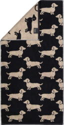 Cawö Prosop de mână WE LOVE DOGS 30 x 50 cm, negru-bej (6246-93-30x50) Prosop