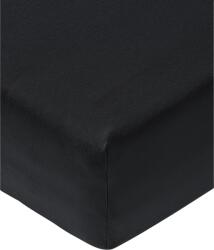 Joop Bedroom Cearșaf cu elastic Uni 140-160 x 200 cm din jerseu de bumbac pentru pat continental și cu apă, negru (4029058171728)