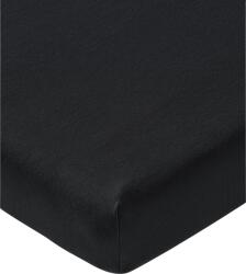 Joop Bedroom Cearșaf cu elastic Uni 140-160 x 200 cm pentru topper, negru, din jerseu de bumbac (4029058201845)