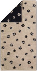 Cawö Prosop pentru mâini WE LOVE DOGS Paws 50 x 100 cm, negru-bej (6247-93-50x100) Prosop