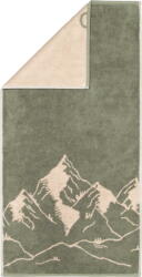 Cawö Prosop de baie Alpenchic Berge 70 x 140 cm, verde zimbru (6269-43-70x140) Prosop