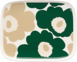 Marimekko Farfurie pentru gustări Unikko 15 x 12 cm, nisipiu-verde (075878-168)