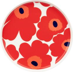 Marimekko Farfurie pentru mic dejun Unikko 20 cm, alb-roșu (075539-001)