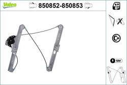 VALEO 850852 - Mecanism actionare geam - Regulator geam Fata stanga electric. fara motoras BMW 3 E46 12.97 - 07.05 - VALEO-850852 (VALEO850852)