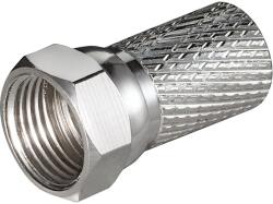 Goobay 51864 Type-F Antenna csatlakozó 7mm - Ezüst (51864)