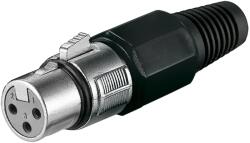 Goobay 11755 Mikrofon XLR anya csatlakozó 3Pin - Fekete (11755)